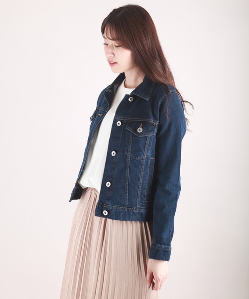 WESTSEA(ウエストシー)の「ライトオンス ストレッチデニムGジャン レディース(デニムジャケット・レディース・サックスブルー/ネイビー/ブルー・S/M/L)」の13枚目の写真