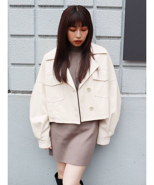 MURUA(ムルーア)の「ボリュームパフミニワンピース(ワンピース・レディース・ブラック/パープル/アイボリー/モカ・FREE)」の9枚目の写真