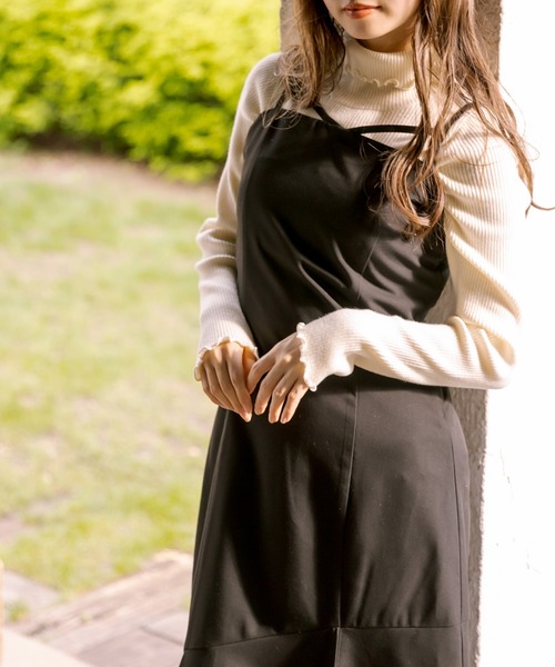 OLIVE des OLIVE（オリーブデオリーブ）の「スリットマーメイドキャミワンピース（ワンピース・レディース・ブラウン/ブラック/ダークブラウン・FREE）」の15枚目の写真