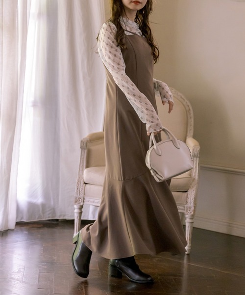 OLIVE des OLIVE（オリーブデオリーブ）の「スリットマーメイドキャミワンピース（ワンピース・レディース・ブラウン/ブラック/ダークブラウン・FREE）」の17枚目の写真