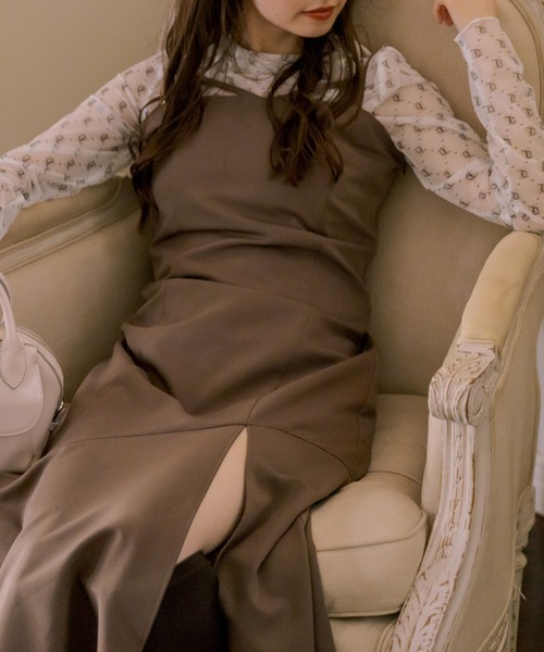 OLIVE des OLIVE（オリーブデオリーブ）の「スリットマーメイドキャミワンピース（ワンピース・レディース・ブラウン/ブラック/ダークブラウン・FREE）」の21枚目の写真