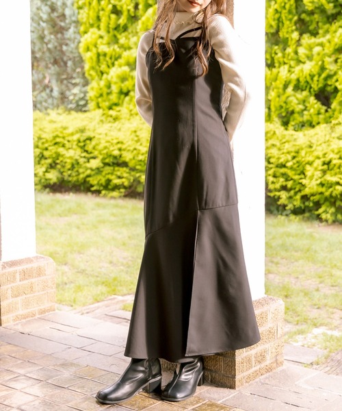 OLIVE des OLIVE（オリーブデオリーブ）の「スリットマーメイドキャミワンピース（ワンピース・レディース・ブラウン/ブラック/ダークブラウン・FREE）」の8枚目の写真