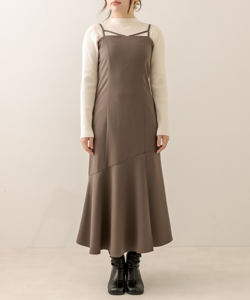 OLIVE des OLIVE（オリーブデオリーブ）の「スリットマーメイドキャミワンピース（ワンピース・レディース・ブラウン/ブラック/ダークブラウン・FREE）」の13枚目の写真