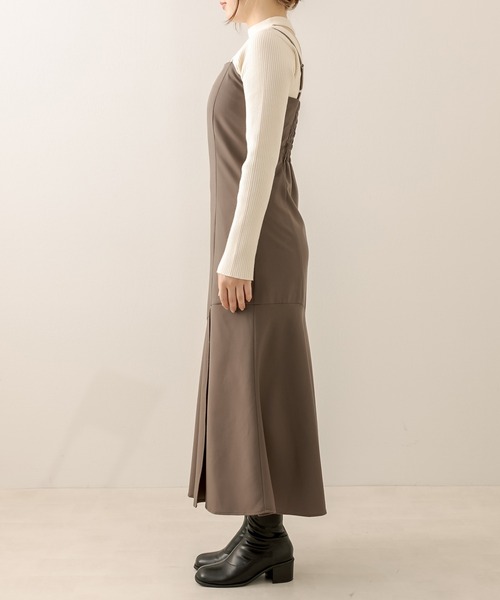OLIVE des OLIVE（オリーブデオリーブ）の「スリットマーメイドキャミワンピース（ワンピース・レディース・ブラウン/ブラック/ダークブラウン・FREE）」の12枚目の写真