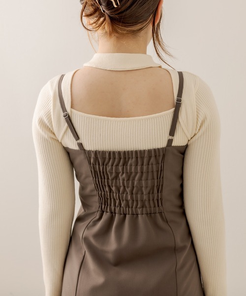 OLIVE des OLIVE（オリーブデオリーブ）の「スリットマーメイドキャミワンピース（ワンピース・レディース・ブラウン/ブラック/ダークブラウン・FREE）」の10枚目の写真