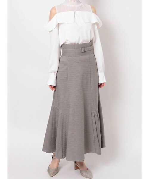 dazzlin（ダズリン）の「チュールレイヤードシャツカラーブラウス（シャツ/ブラウス・レディース・ブルー/オフホワイト/ピンク/ブラウン・FREE）」の10枚目の写真