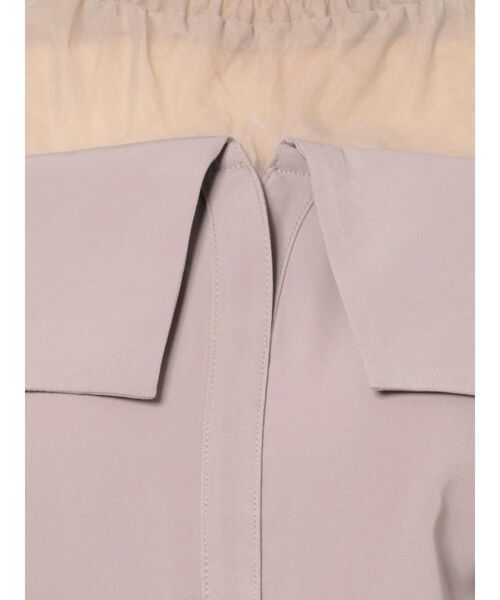 dazzlin（ダズリン）の「チュールレイヤードシャツカラーブラウス（シャツ/ブラウス・レディース・ブルー/オフホワイト/ピンク/ブラウン・FREE）」の9枚目の写真