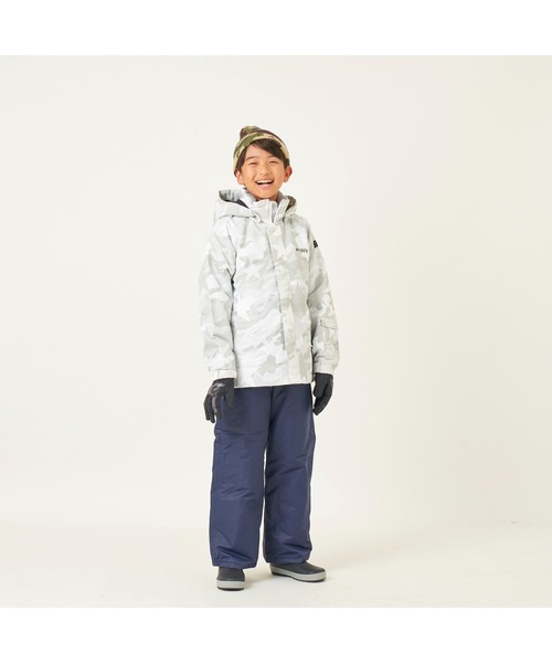 RUSTY(ラスティ)の「RUSTY/ラスティ 上下セット 迷彩 フーディ アウター 肩紐付き パンツ ズボン 男児 カモフラ キッズ スノーウェア セット スポーツウェア(その他アウター・キッズ・カーキ/ホワイト・L/M/S)」の2枚目の写真