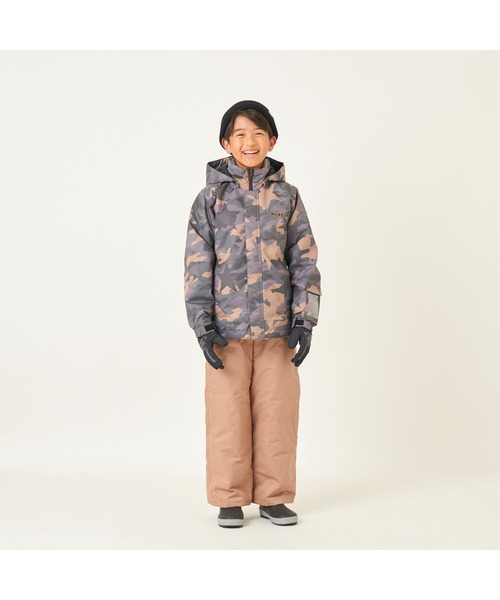 RUSTY(ラスティ)の「RUSTY/ラスティ 上下セット 迷彩 フーディ アウター 肩紐付き パンツ ズボン 男児 カモフラ キッズ スノーウェア セット スポーツウェア(その他アウター・キッズ・カーキ/ホワイト・L/M/S)」の6枚目の写真