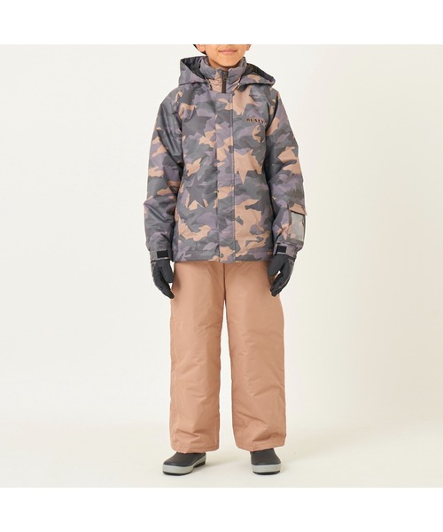 RUSTY(ラスティ)の「RUSTY/ラスティ 上下セット 迷彩 フーディ アウター 肩紐付き パンツ ズボン 男児 カモフラ キッズ スノーウェア セット スポーツウェア(その他アウター・キッズ・カーキ/ホワイト・L/M/S)」の10枚目の写真