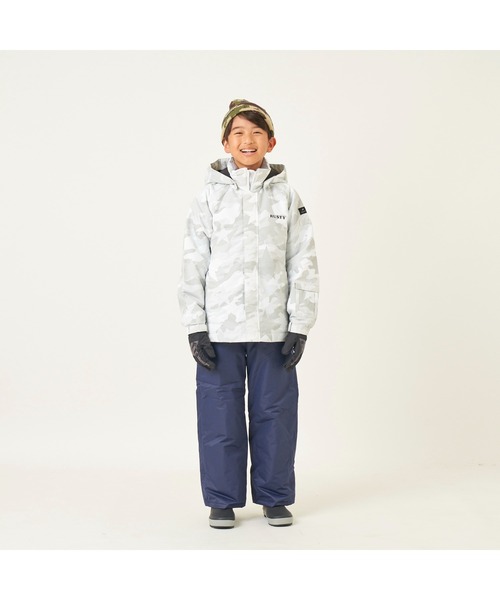 RUSTY(ラスティ)の「RUSTY/ラスティ 上下セット 迷彩 フーディ アウター 肩紐付き パンツ ズボン 男児 カモフラ キッズ スノーウェア セット スポーツウェア(その他アウター・キッズ・カーキ/ホワイト・L/M/S)」の4枚目の写真