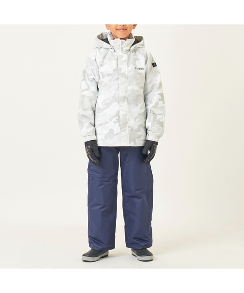 RUSTY(ラスティ)の「RUSTY/ラスティ 上下セット 迷彩 フーディ アウター 肩紐付き パンツ ズボン 男児 カモフラ キッズ スノーウェア セット スポーツウェア(その他アウター・キッズ・カーキ/ホワイト・L/M/S)」の7枚目の写真
