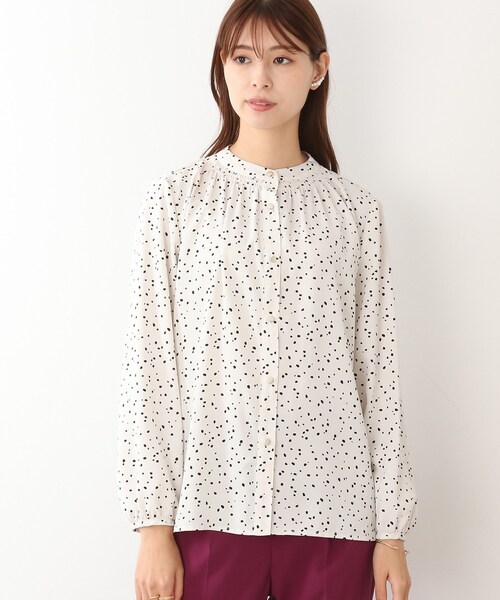 DRESKIP（ドレスキップ）の「◆とろみシャ－リングブラウス（シャツ/ブラウス・レディース・ブルー/ライトベージュ/ホワイト系3/ブラック系・02/03/04）」の16枚目の写真