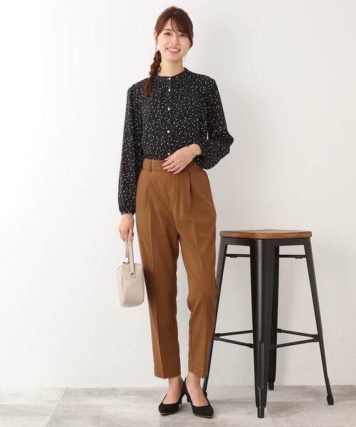 DRESKIP（ドレスキップ）の「◆とろみシャ－リングブラウス（シャツ/ブラウス・レディース・ブルー/ライトベージュ/ホワイト系3/ブラック系・02/03/04）」の6枚目の写真