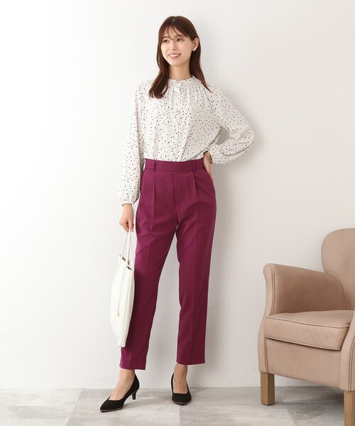 DRESKIP（ドレスキップ）の「◆とろみシャ－リングブラウス（シャツ/ブラウス・レディース・ブルー/ライトベージュ/ホワイト系3/ブラック系・02/03/04）」の13枚目の写真