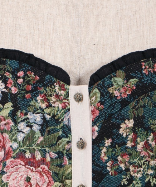 axes femme（アクシーズファム）の「薔薇釦ビスチェ（その他トップス・レディース・ブラック/ベージュ/グリーン・FREE）」の7枚目の写真