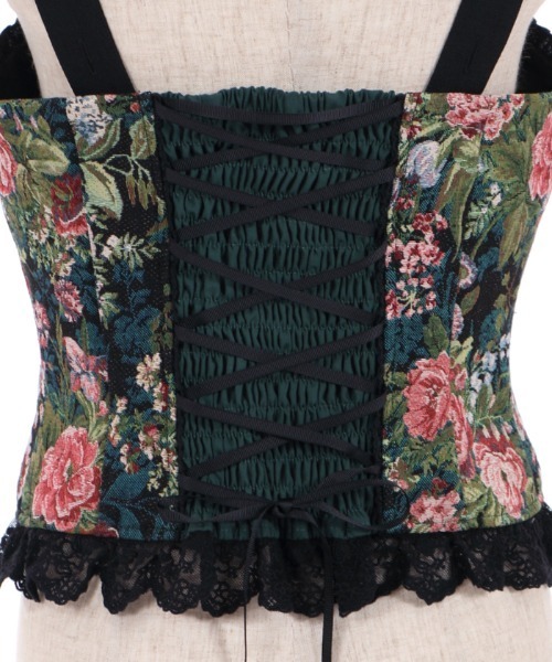 axes femme（アクシーズファム）の「薔薇釦ビスチェ（その他トップス・レディース・ブラック/ベージュ/グリーン・FREE）」の10枚目の写真