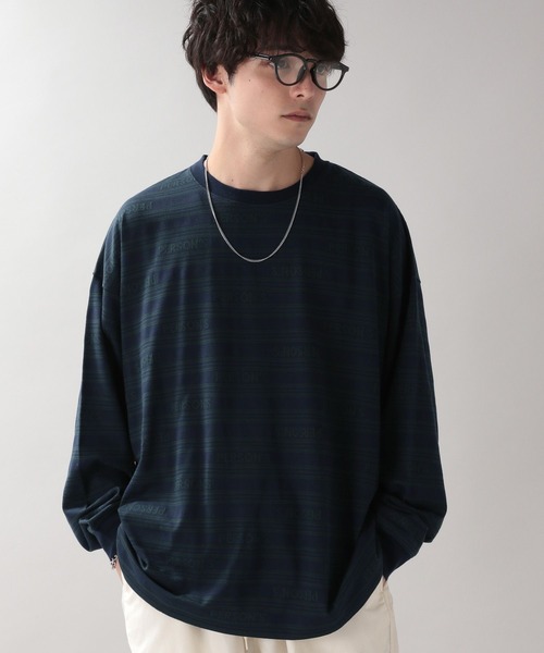 PERSON'S（パーソンズ）の「【PERSON'S】タイポボーダーロゴロンT（Tシャツ/カットソー・メンズ・ネイビー/グレー・MEDIUM/LARGE）」の15枚目の写真