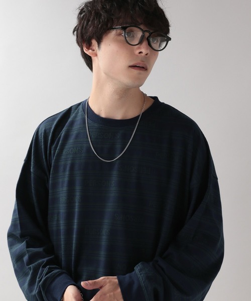 PERSON'S（パーソンズ）の「【PERSON'S】タイポボーダーロゴロンT（Tシャツ/カットソー・メンズ・ネイビー/グレー・MEDIUM/LARGE）」の16枚目の写真