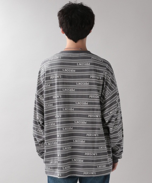 PERSON'S（パーソンズ）の「【PERSON'S】タイポボーダーロゴロンT（Tシャツ/カットソー・メンズ・ネイビー/グレー・MEDIUM/LARGE）」の20枚目の写真