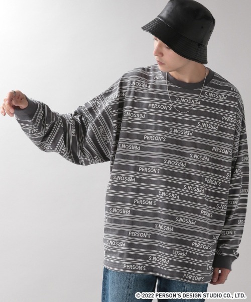 PERSON'S（パーソンズ）の「【PERSON'S】タイポボーダーロゴロンT（Tシャツ/カットソー・メンズ・ネイビー/グレー・MEDIUM/LARGE）」の22枚目の写真