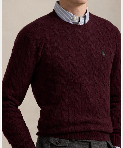 ケーブルニット ウールカシミヤ セーター（ニット/セーター）｜POLO