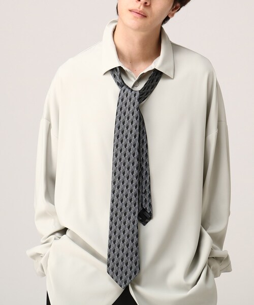 tk.TAKEO KIKUCHI(ティーケータケオキクチ)の「◆レトロパターンネクタイ(ネクタイ・メンズ・ブラック系1/ダークグリーン系1/ネイビー系/イエロー系9・00)」の9枚目の写真