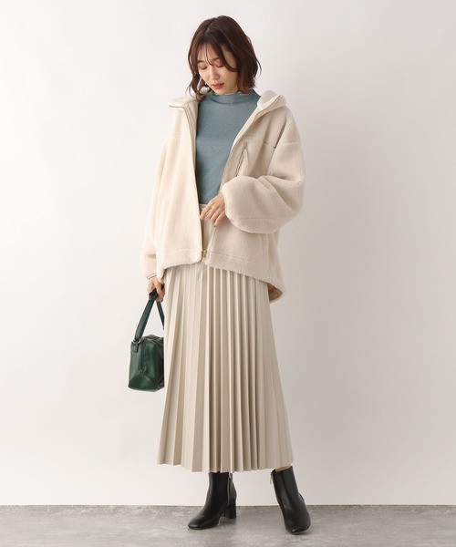 GLOBAL WORK（グローバルワーク）の「ボアスタンドブルゾン/295910（ブルゾン・レディース・グリーン/アイボリー/ベージュ・MEDIUM/LARGE）」の19枚目の写真