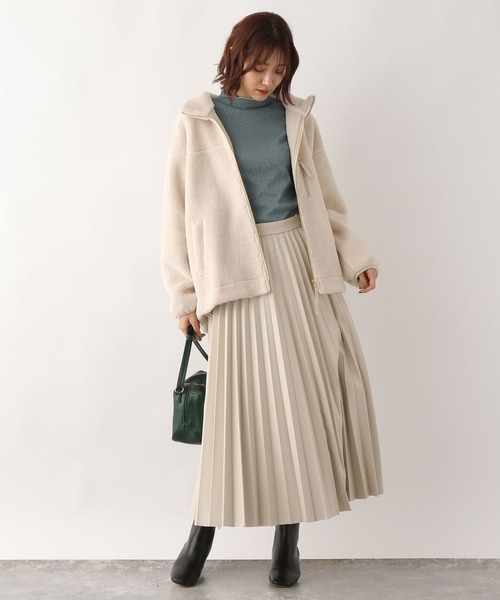 GLOBAL WORK（グローバルワーク）の「ボアスタンドブルゾン/295910（ブルゾン・レディース・グリーン/アイボリー/ベージュ・MEDIUM/LARGE）」の20枚目の写真