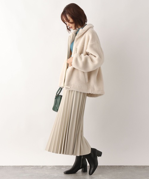 GLOBAL WORK（グローバルワーク）の「ボアスタンドブルゾン/295910（ブルゾン・レディース・グリーン/アイボリー/ベージュ・MEDIUM/LARGE）」の21枚目の写真