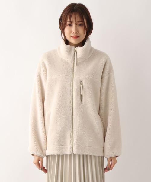 GLOBAL WORK（グローバルワーク）の「ボアスタンドブルゾン/295910（ブルゾン・レディース・グリーン/アイボリー/ベージュ・MEDIUM/LARGE）」の7枚目の写真