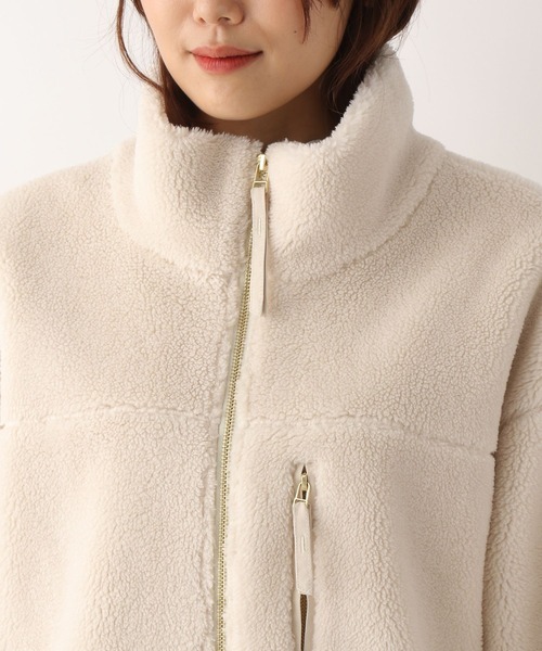 GLOBAL WORK（グローバルワーク）の「ボアスタンドブルゾン/295910（ブルゾン・レディース・グリーン/アイボリー/ベージュ・MEDIUM/LARGE）」の10枚目の写真