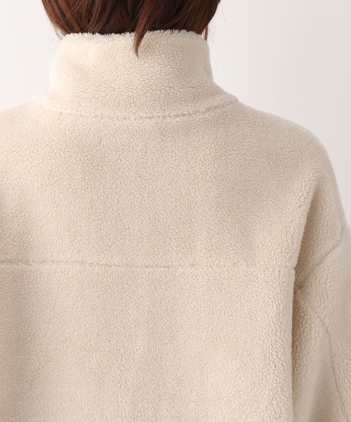 GLOBAL WORK（グローバルワーク）の「ボアスタンドブルゾン/295910（ブルゾン・レディース・グリーン/アイボリー/ベージュ・MEDIUM/LARGE）」の16枚目の写真