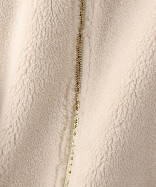 GLOBAL WORK（グローバルワーク）の「ボアスタンドブルゾン/295910（ブルゾン・レディース・グリーン/アイボリー/ベージュ・MEDIUM/LARGE）」の17枚目の写真