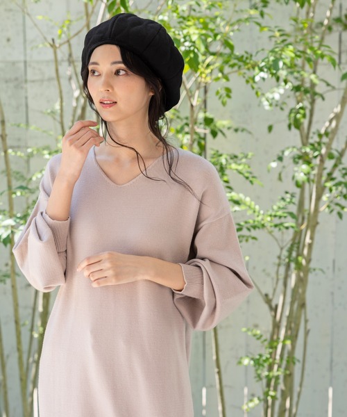 QUEENHEAD(クイーンヘッド)の「キルティングベレー帽(ハンチング/ベレー帽・レディース・ブラック/オリーブ/オートミール・FREE)」の5枚目の写真