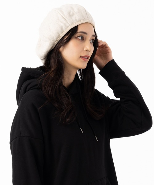 QUEENHEAD(クイーンヘッド)の「キルティングベレー帽(ハンチング/ベレー帽・レディース・ブラック/オリーブ/オートミール・FREE)」の15枚目の写真