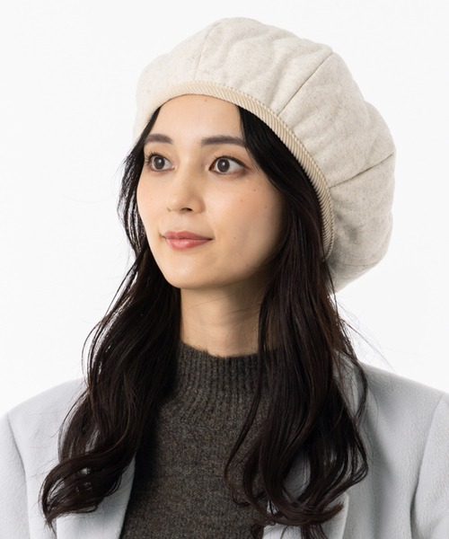 QUEENHEAD(クイーンヘッド)の「キルティングベレー帽(ハンチング/ベレー帽・レディース・ブラック/オリーブ/オートミール・FREE)」の12枚目の写真
