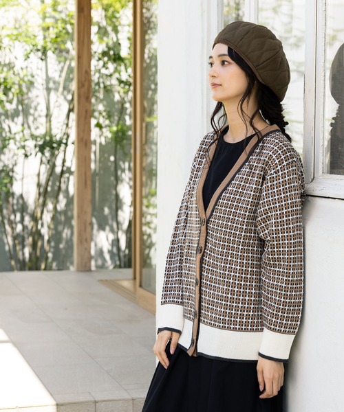 QUEENHEAD(クイーンヘッド)の「キルティングベレー帽(ハンチング/ベレー帽・レディース・ブラック/オリーブ/オートミール・FREE)」の17枚目の写真