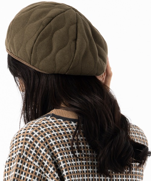 QUEENHEAD(クイーンヘッド)の「キルティングベレー帽(ハンチング/ベレー帽・レディース・ブラック/オリーブ/オートミール・FREE)」の19枚目の写真