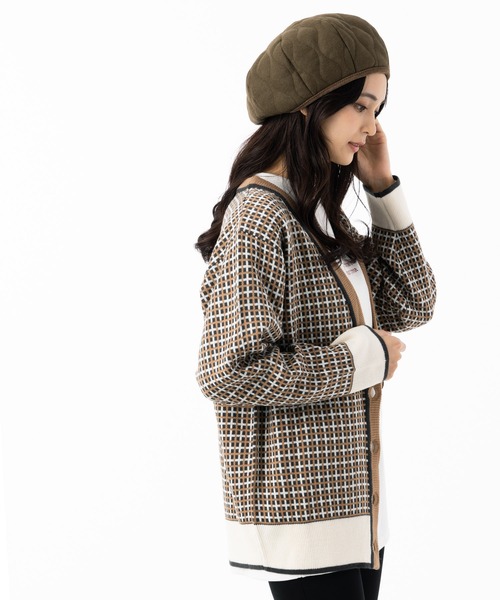 QUEENHEAD(クイーンヘッド)の「キルティングベレー帽(ハンチング/ベレー帽・レディース・ブラック/オリーブ/オートミール・FREE)」の21枚目の写真