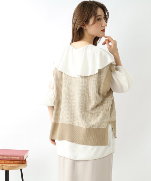 DRESKIP(ドレスキップ)の「◆【インナーを変えて長く活躍】ヘリンボーン ニットべスト(ベスト・レディース・ベージュ系その他2/ブラック系4/ダークブラウン系4・00)」の13枚目の写真