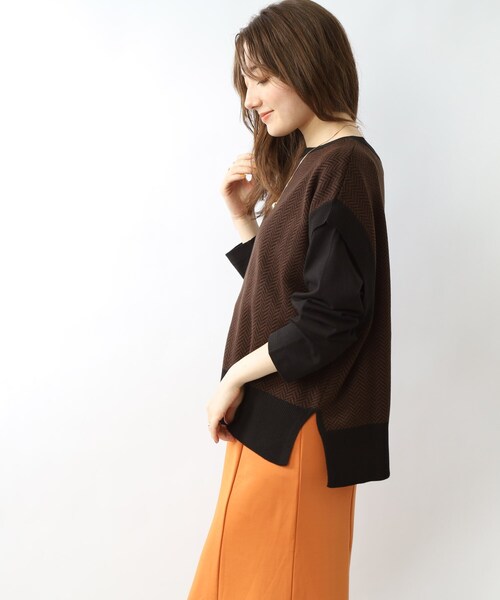 DRESKIP(ドレスキップ)の「◆【インナーを変えて長く活躍】ヘリンボーン ニットべスト(ベスト・レディース・ベージュ系その他2/ブラック系4/ダークブラウン系4・00)」の19枚目の写真