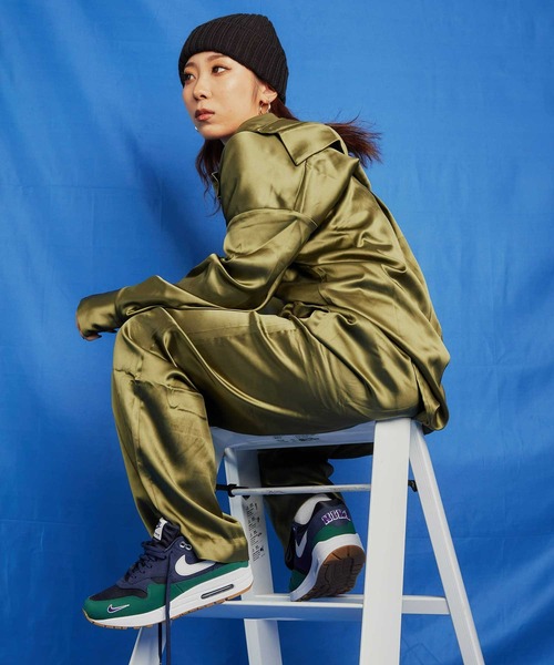 atmos pink(アトモスピンク)の「atmos pink サテンカラーパンツ / アトモスピンク サテンカラーパンツ(その他パンツ・レディース・ブラック/サックスブルー/カーキ・S/M)」の4枚目の写真