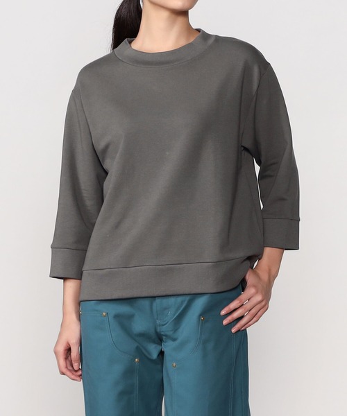 handvaerk(ハンドバーク)の「handvaerk | ボトルネック スウェットプルオーバー WOMEN(スウェット・レディース・ブラック/ダークグレー/グレイッシュベージュ・SMALL)」の1枚目の写真