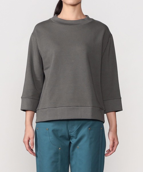 handvaerk(ハンドバーク)の「handvaerk | ボトルネック スウェットプルオーバー WOMEN(スウェット・レディース・ブラック/ダークグレー/グレイッシュベージュ・SMALL)」の6枚目の写真