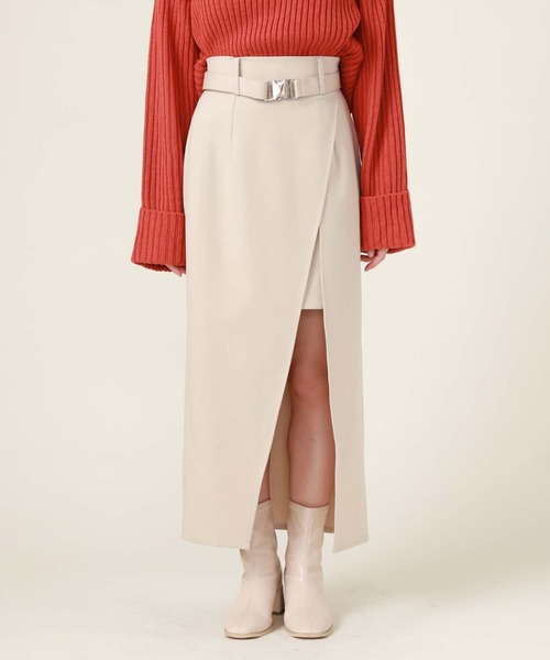 archives（アルシーヴ）の「アシメレイヤードスカート（スカート・レディース・ブラック/モカ/ベージュ・MEDIUM）」の8枚目の写真