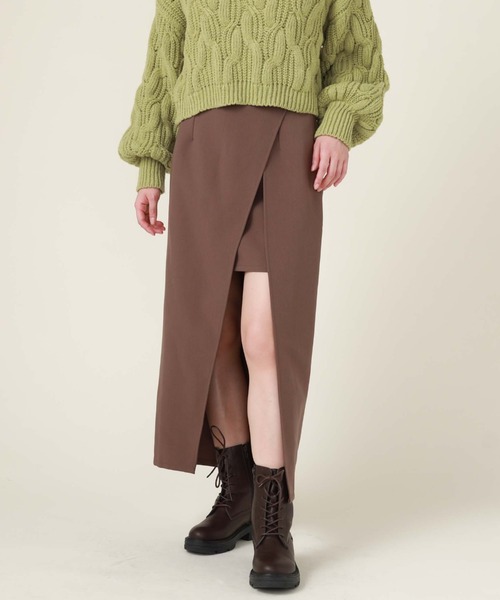 archives（アルシーヴ）の「アシメレイヤードスカート（スカート・レディース・ブラック/モカ/ベージュ・MEDIUM）」の16枚目の写真