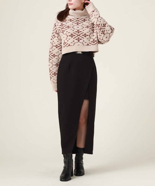 archives（アルシーヴ）の「アシメレイヤードスカート（スカート・レディース・ブラック/モカ/ベージュ・MEDIUM）」の5枚目の写真