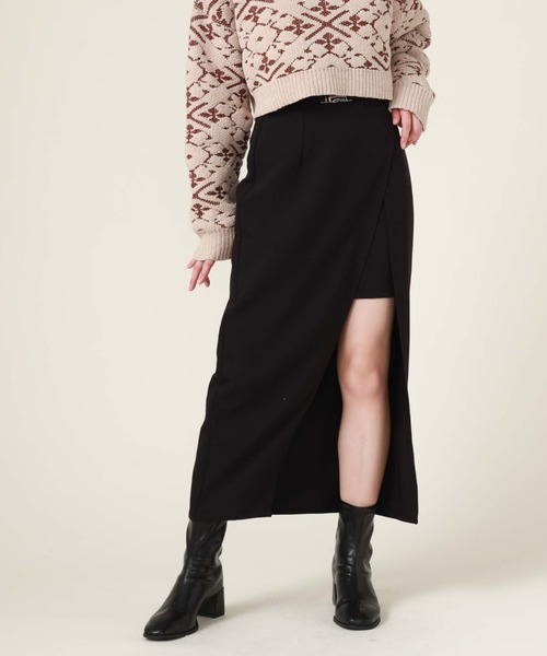 archives（アルシーヴ）の「アシメレイヤードスカート（スカート・レディース・ブラック/モカ/ベージュ・MEDIUM）」の19枚目の写真