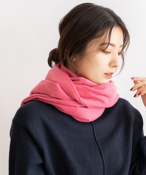 VitaFelice(ヴィータフェリーチェ)の「カシミヤタッチ大判ストール(ストール/ショール・レディース・ブラック/ベージュ/ピンク/イエロー/グレー/ライトグリーン・FREE)」の6枚目の写真